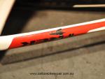 Trek Madone seat stay logo before