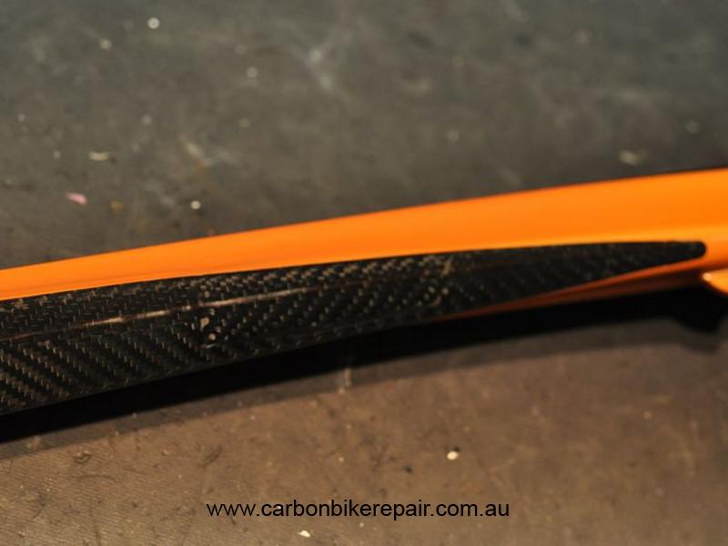 Orbea Orca top tube after