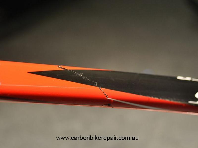 Specialized Tarmac top tube before