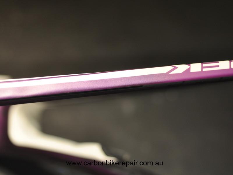 Trek Madone seat stay purple after