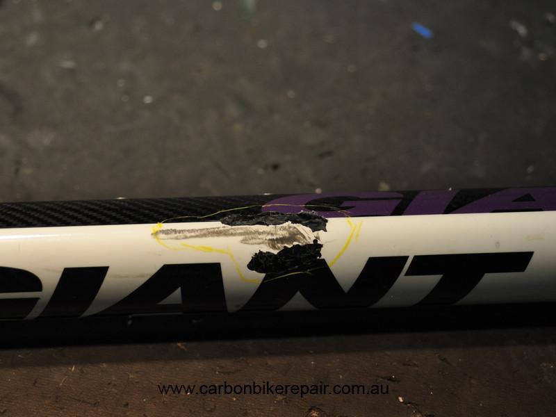 Giant TCR down tube before
