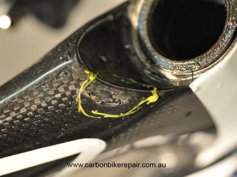 Felt headtube before
