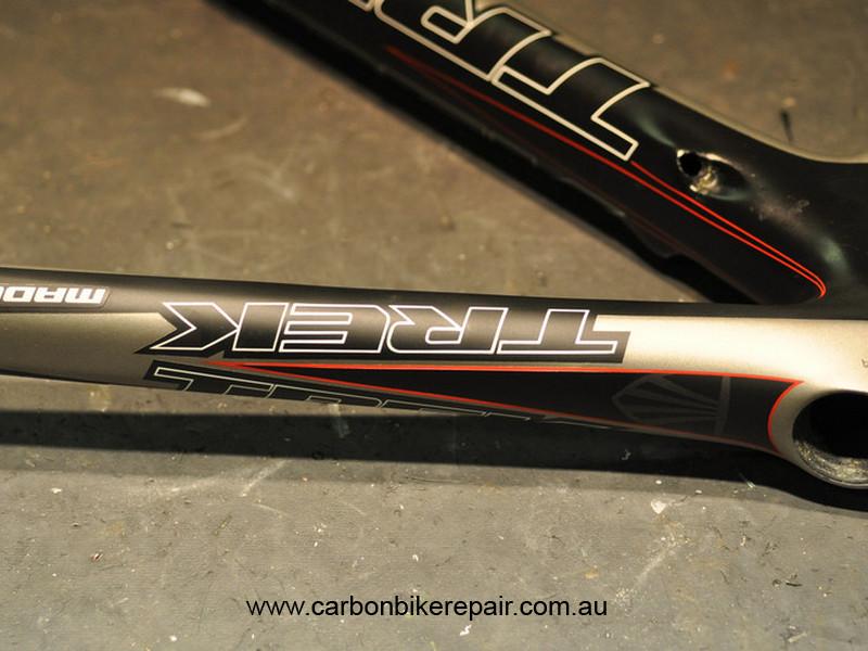 Trek Madone matt top tube after